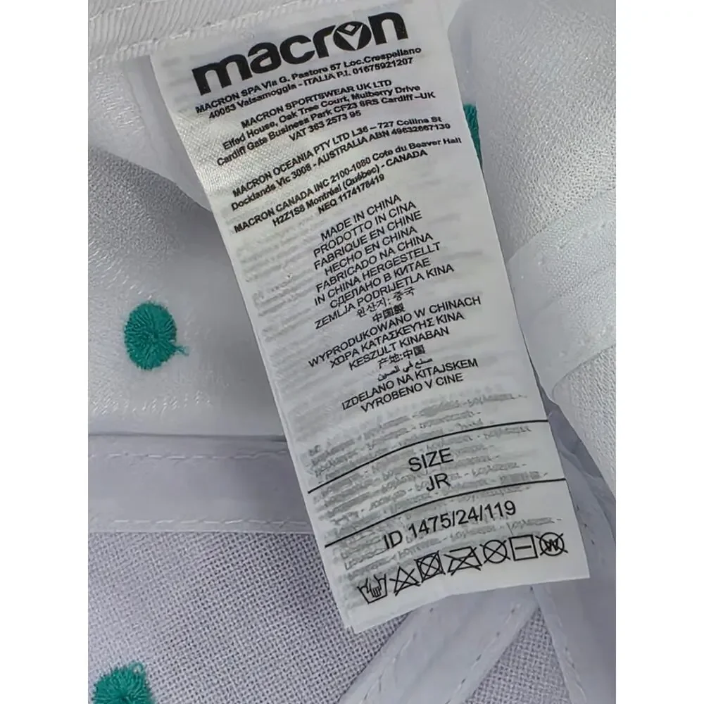 Official PGA Jr League Macron Golf Hat White Performance Adjustable Cap NWT